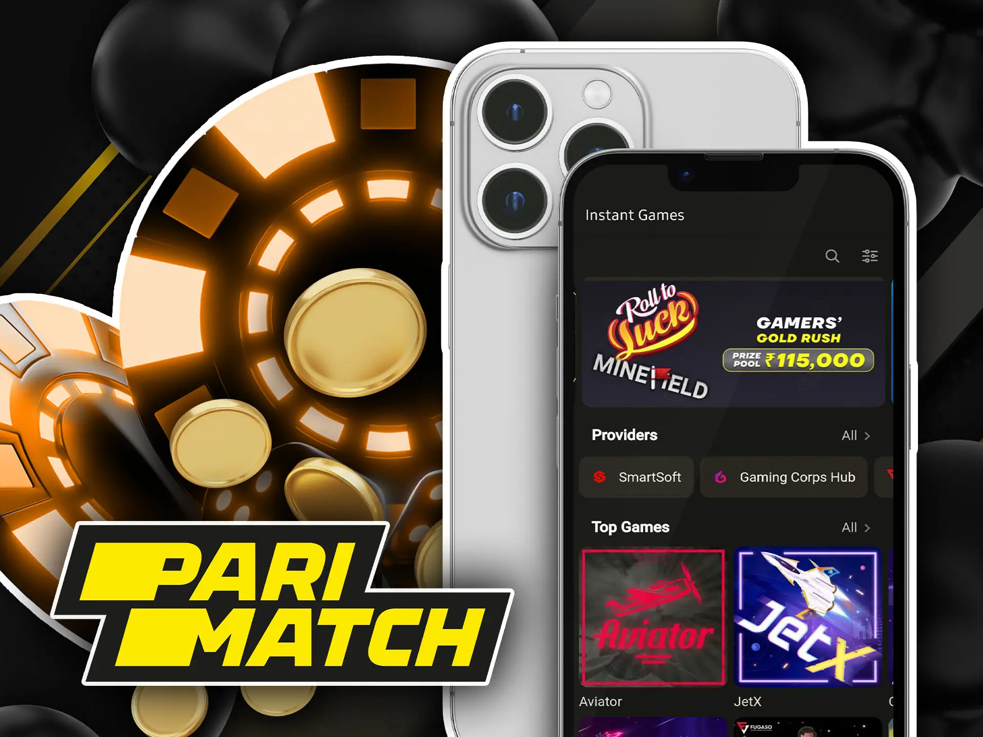 Crash Games in the Parimatch app for India.