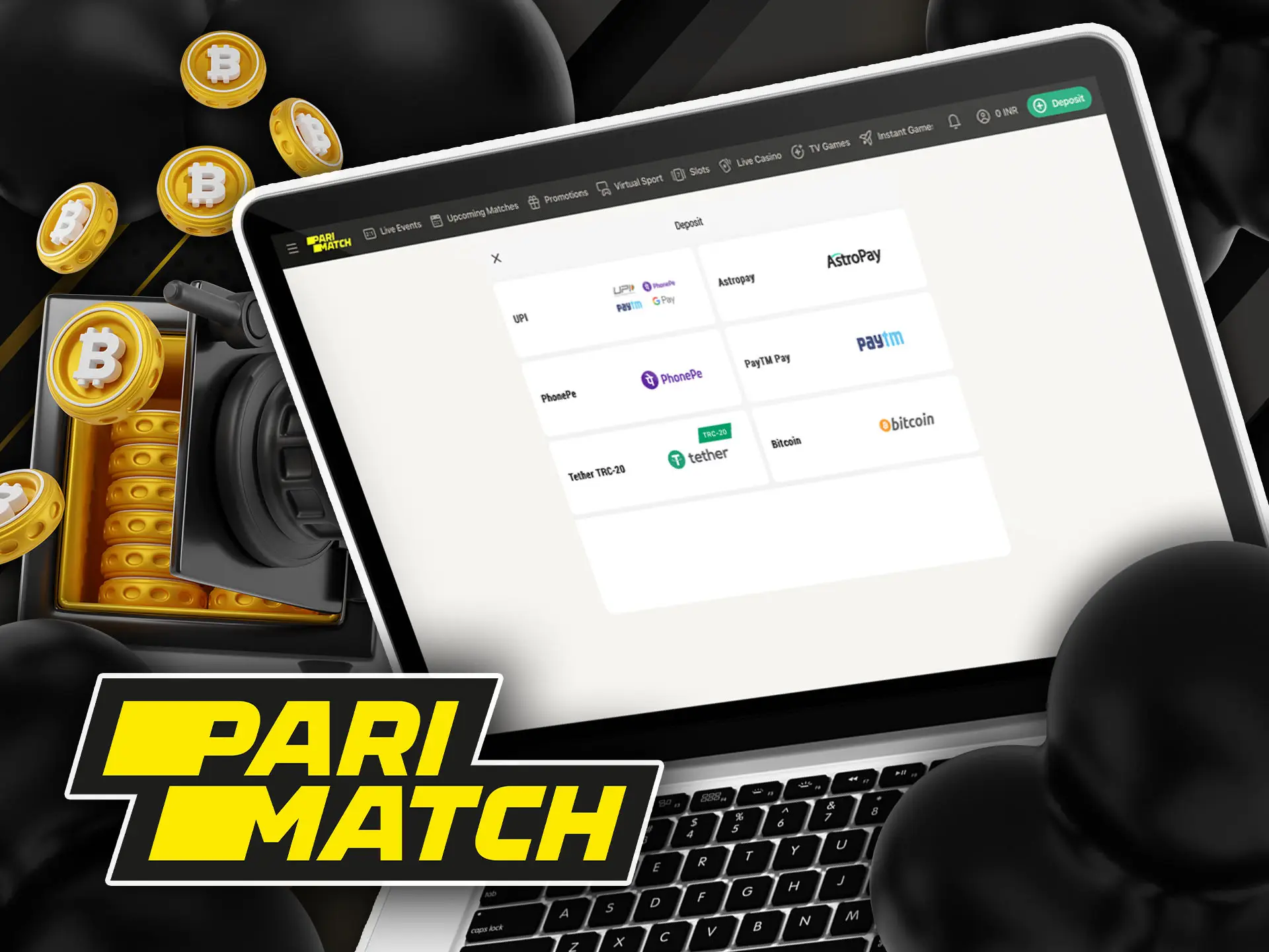 Payment methods in Parimatch in India.