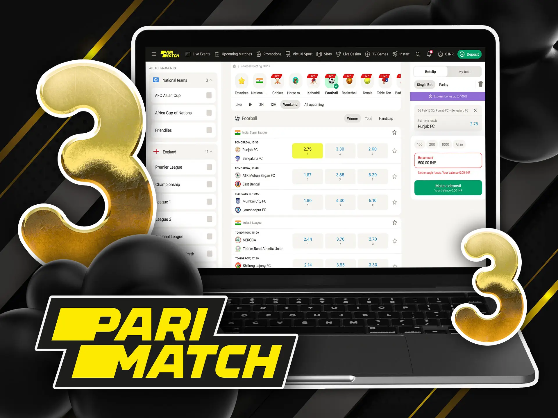 Start betting on Parimatch for India.