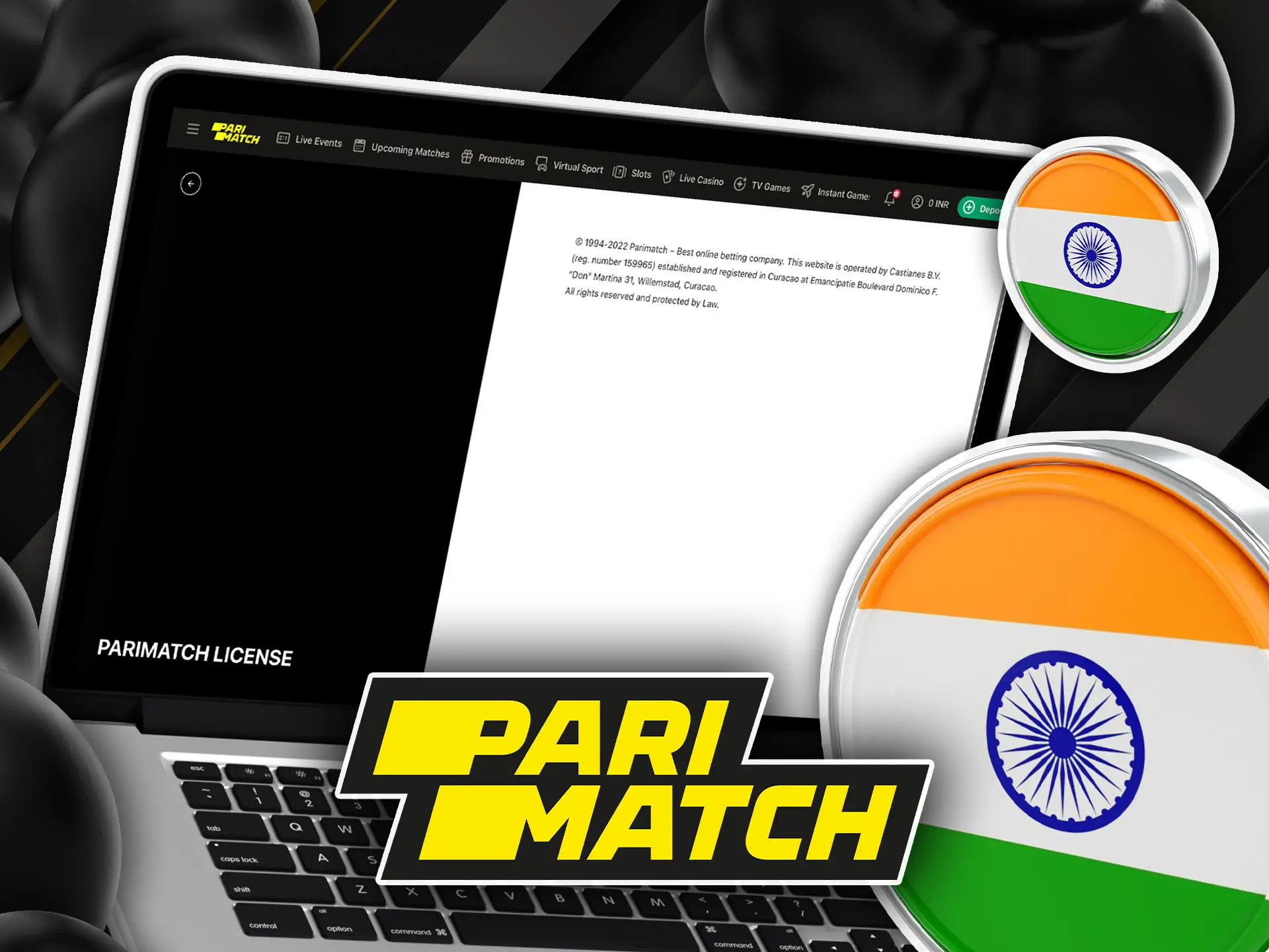 Legality of Parimatch for India.