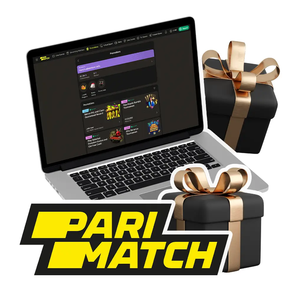 Bonuses and promotions for Parimatch in India.