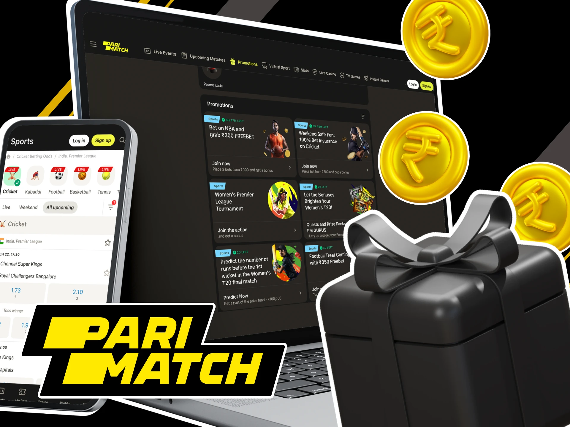 What bonuses are there for players who bet on cricket at the Parimatch online casino.