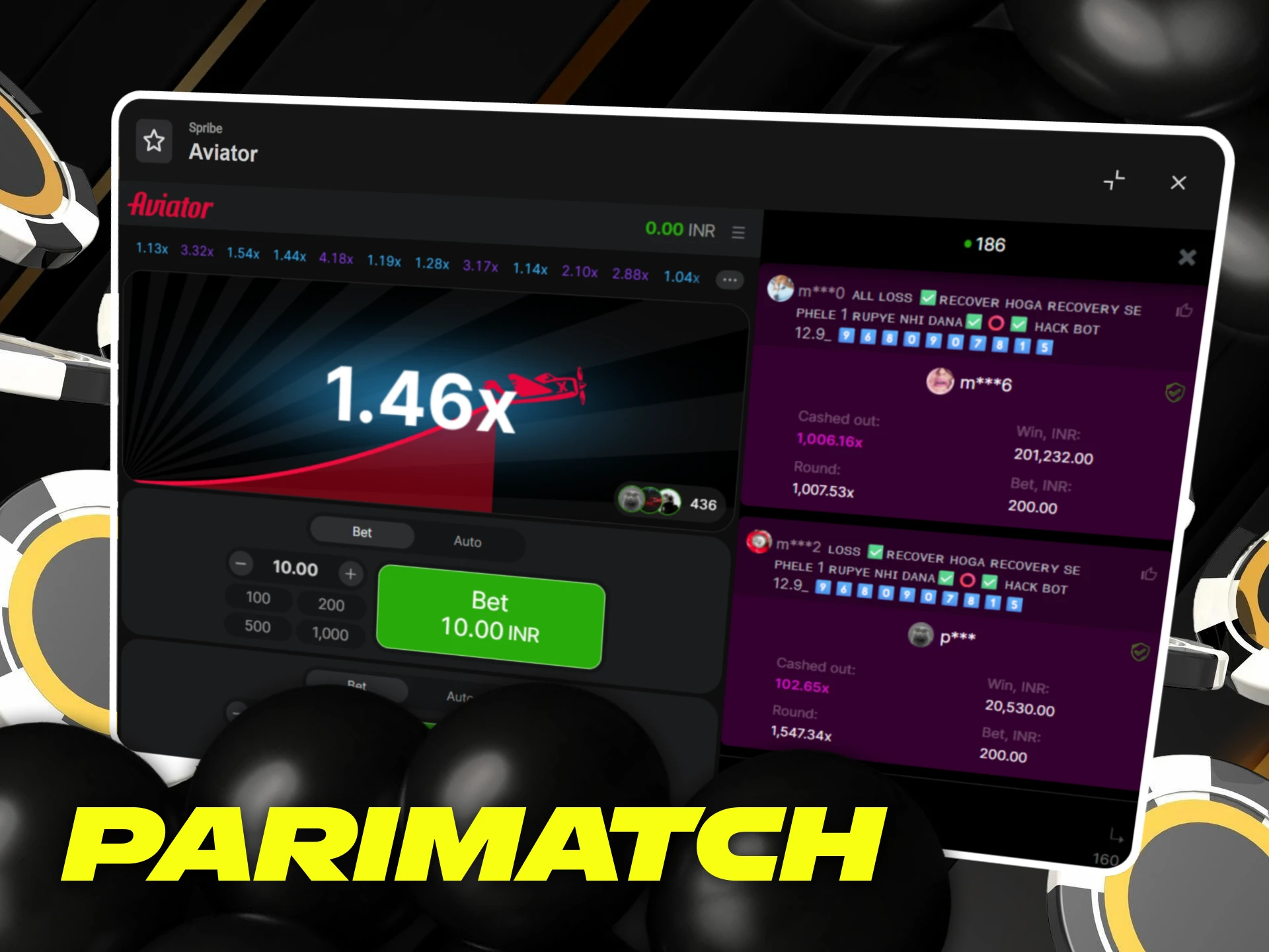 Aviator at Parimatch combines simple gameplay with the chance to win big.