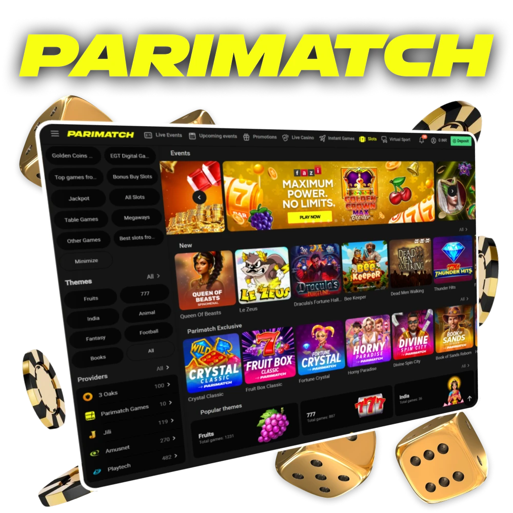 Play Parimatch Casino for real money in India and get a 150% welcome bonus on your first deposit.