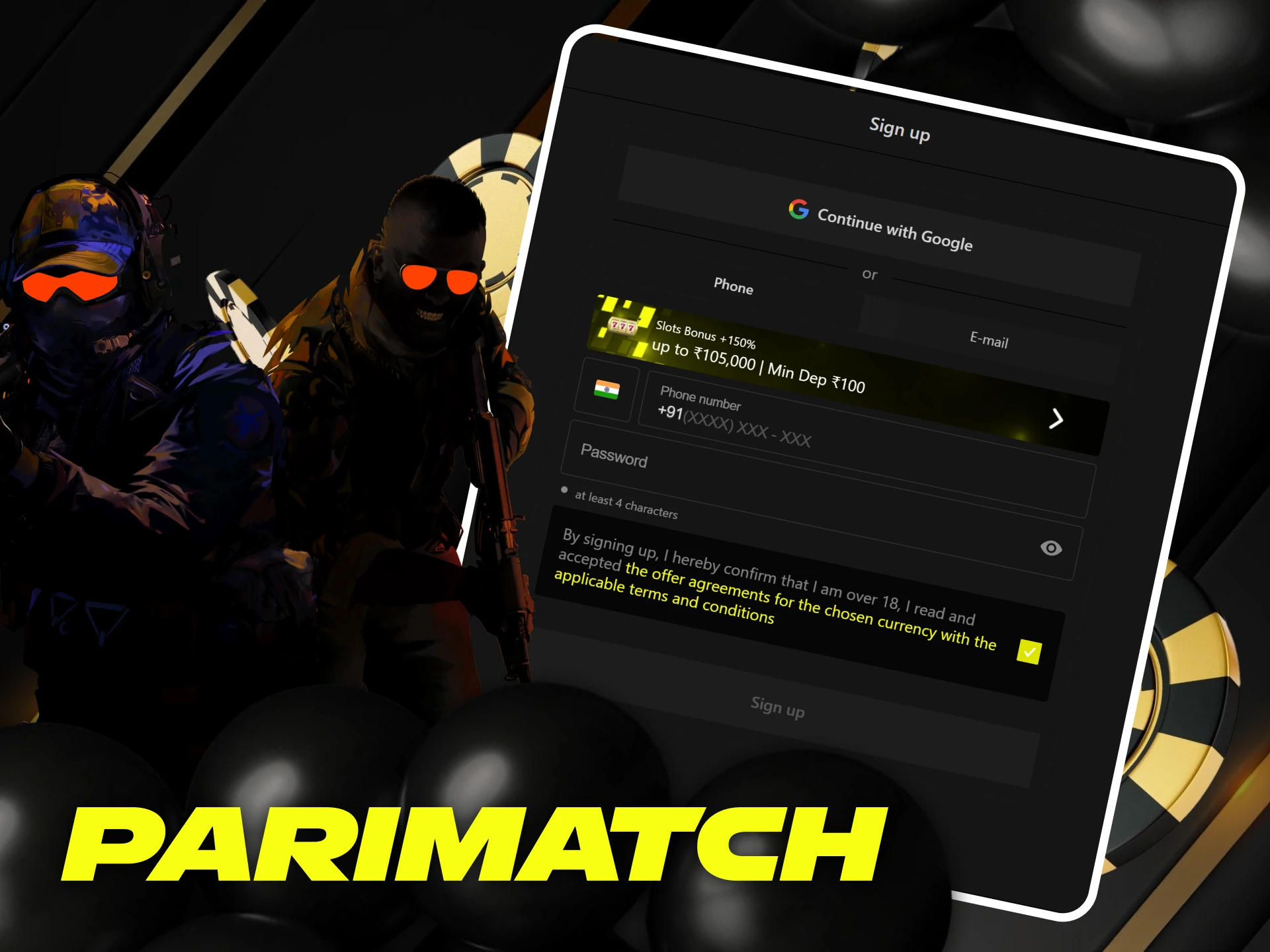 Register at Parimatch and start betting on Counter-Strike.