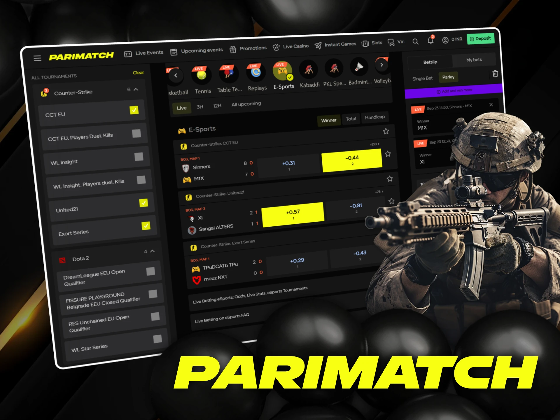 Why choose Parimatch for playing Counter-Strike.