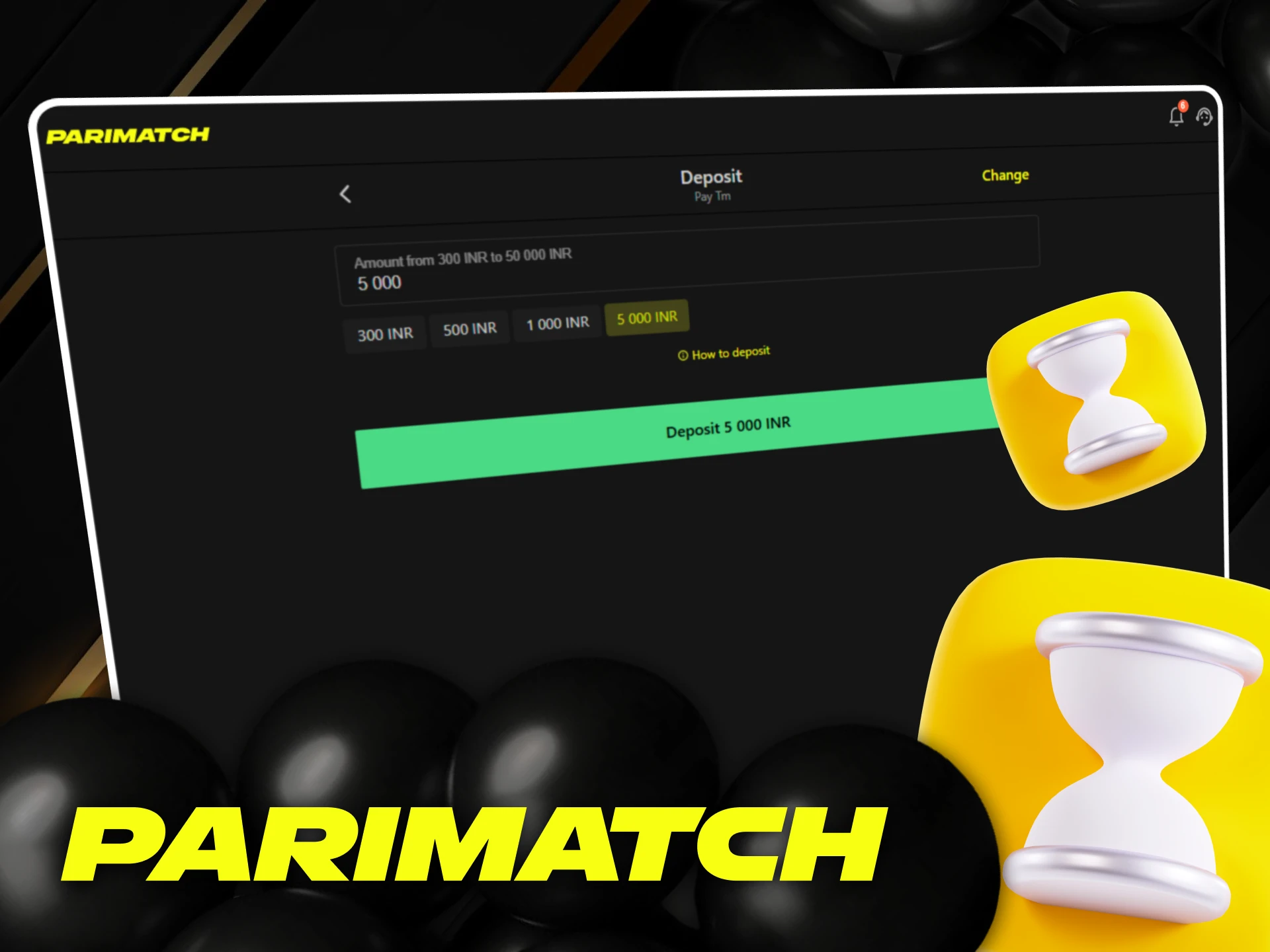 Parimatch deposit time in India.