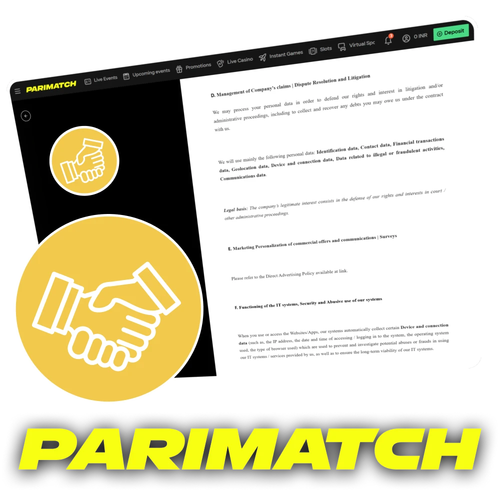 Dispute Resolution in Parimatch in India.