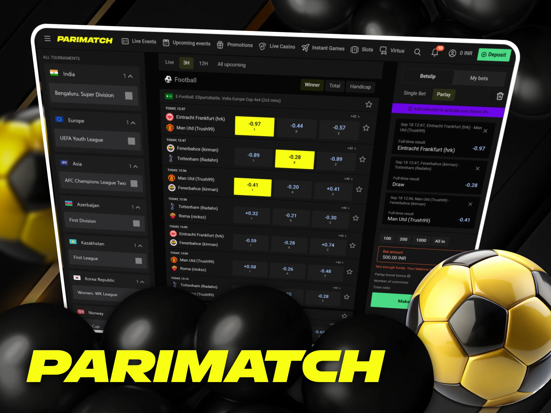 Guide to profitable soccer betting at Parimatch.