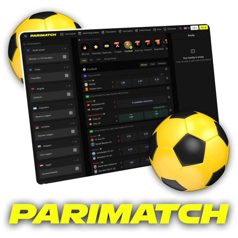 Start making profitable soccer bets at Parimatch.