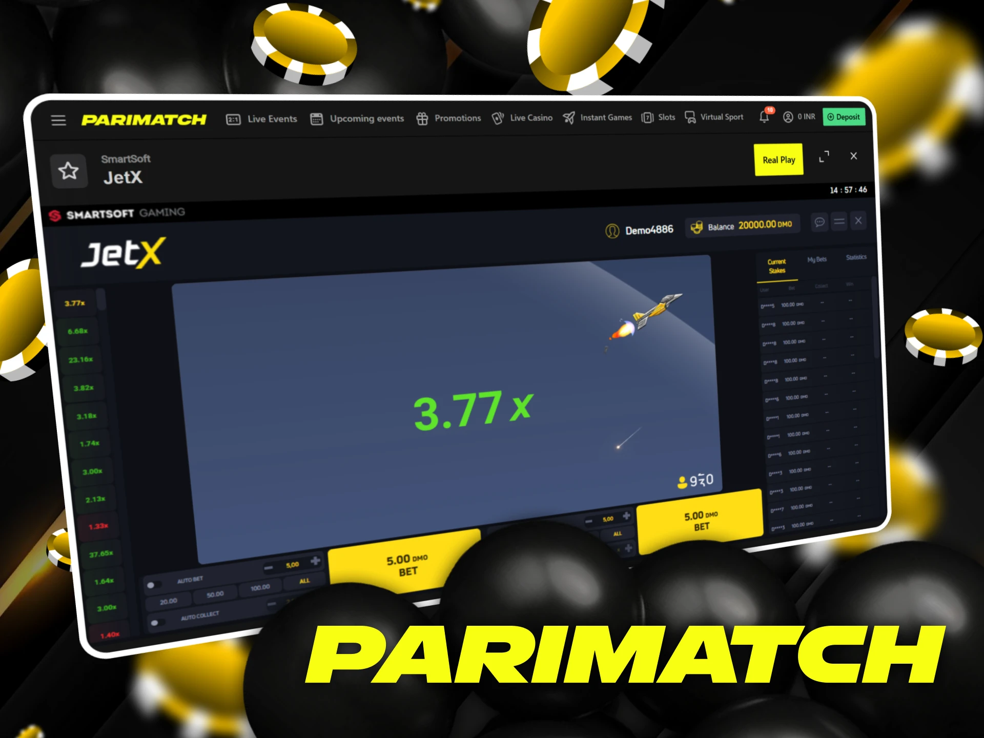 Try some strategies to improve your odds in Jet-X on Parimatch.
