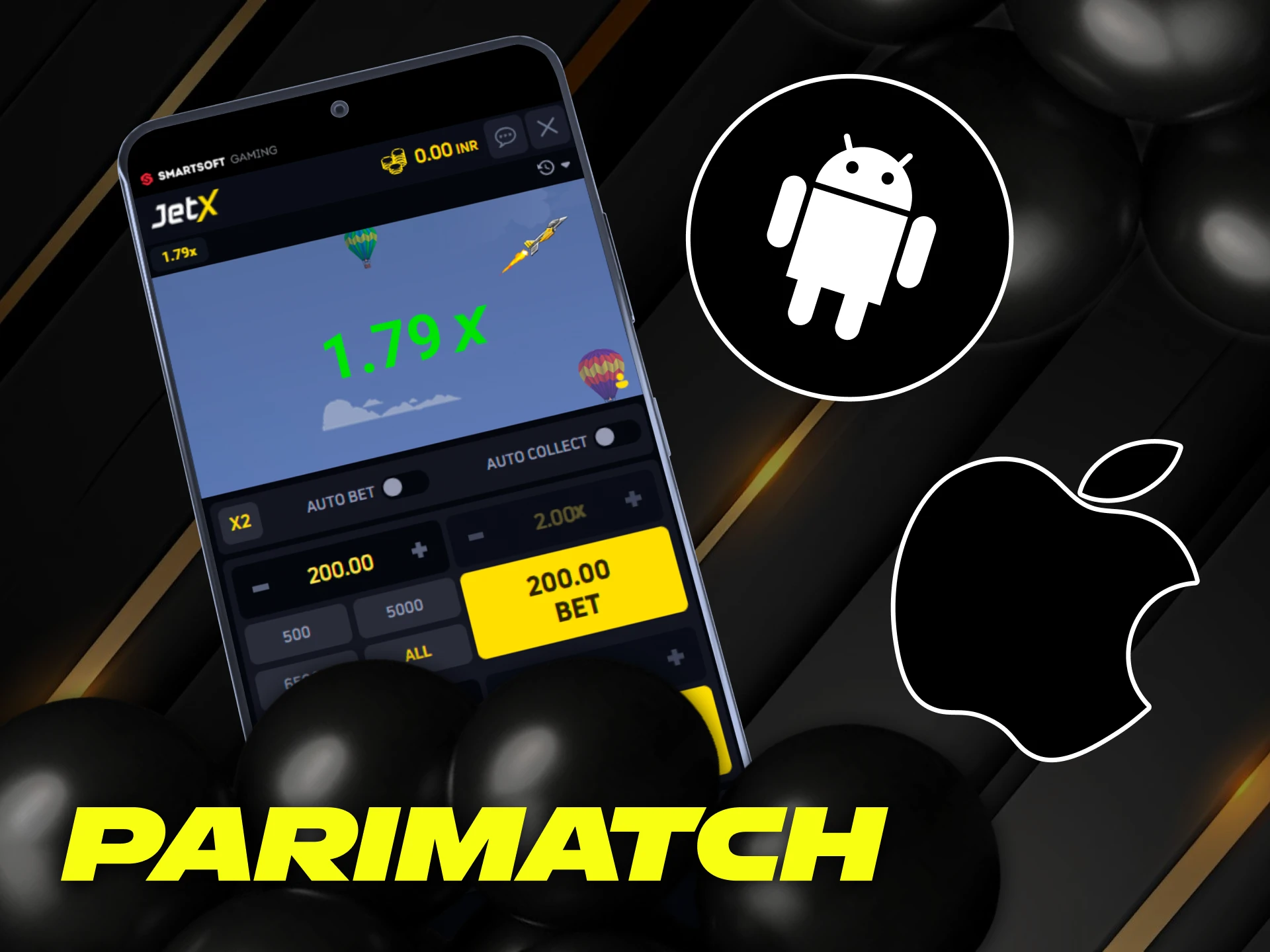 Download the modern Parimatch app and play on your phone or tablet.