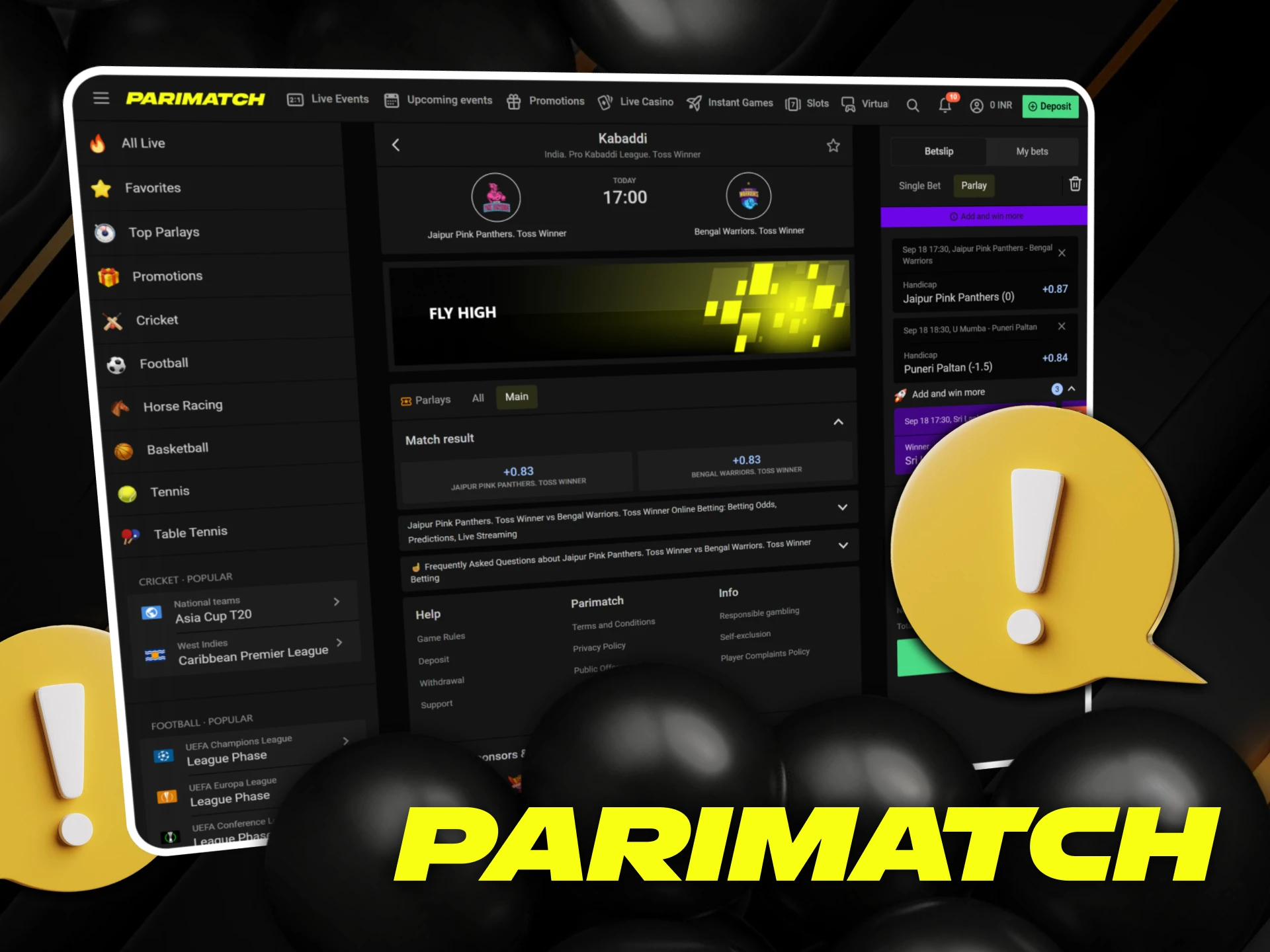 Use special strategies for kabaddi betting at Parimatch.
