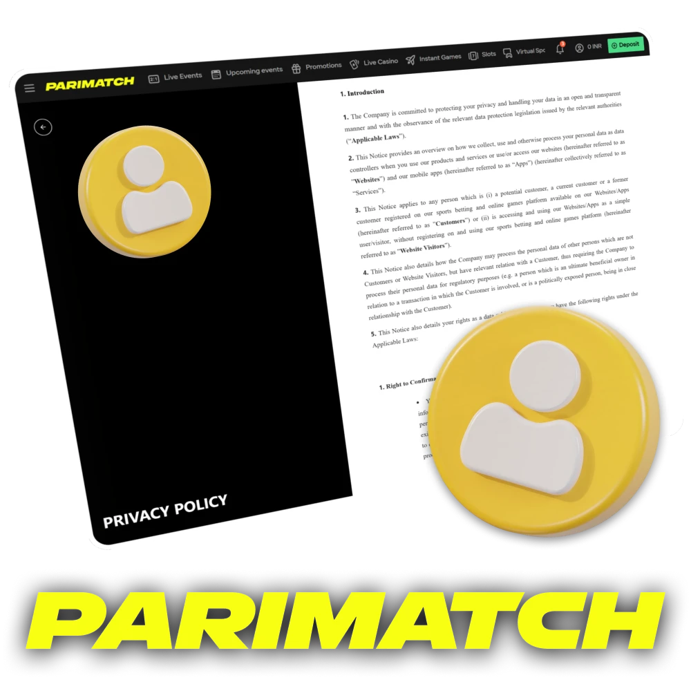 Privacy Policy at Parimatch in India.