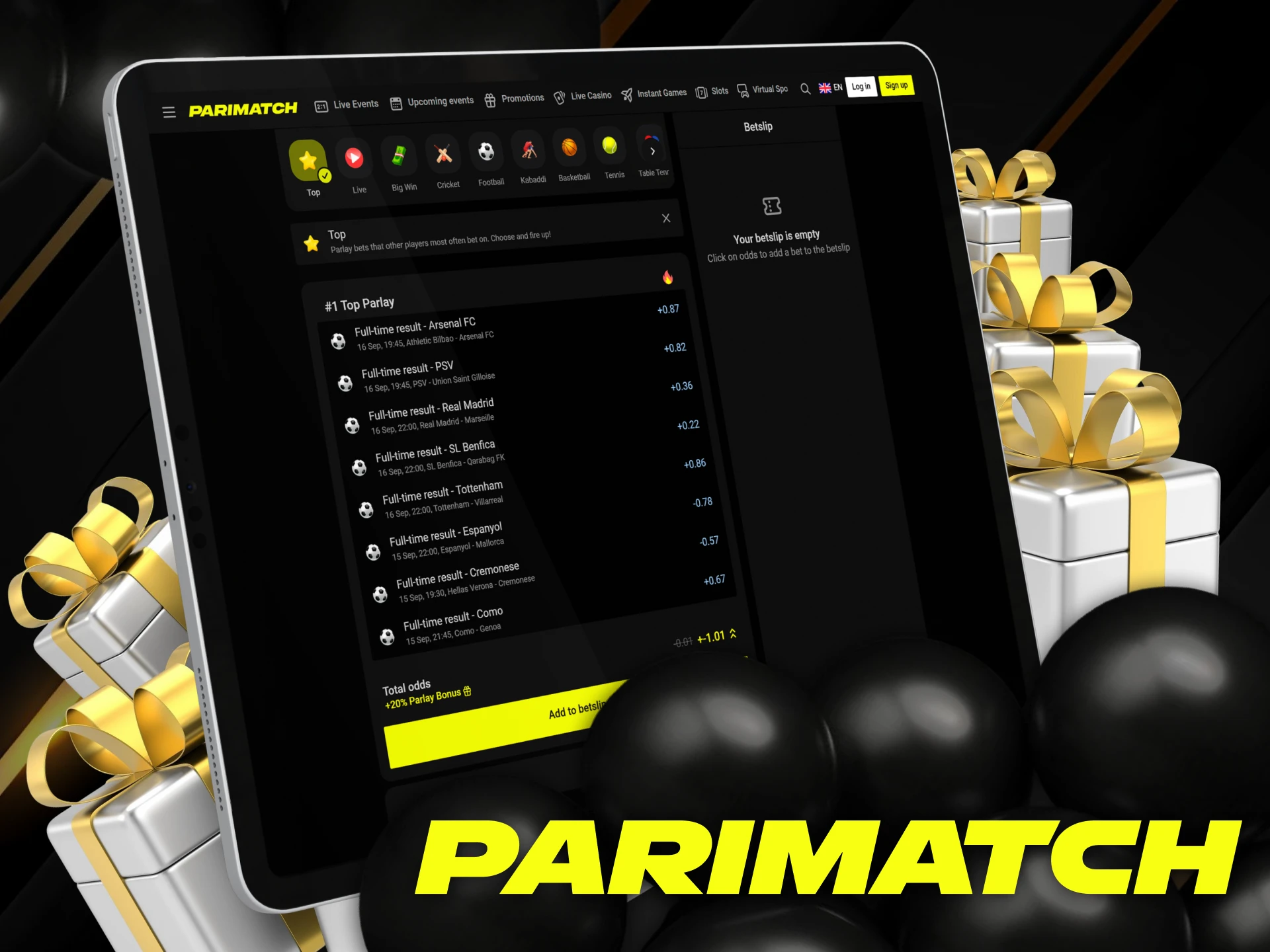 Go to the Parlays bonus for parimatch in India.