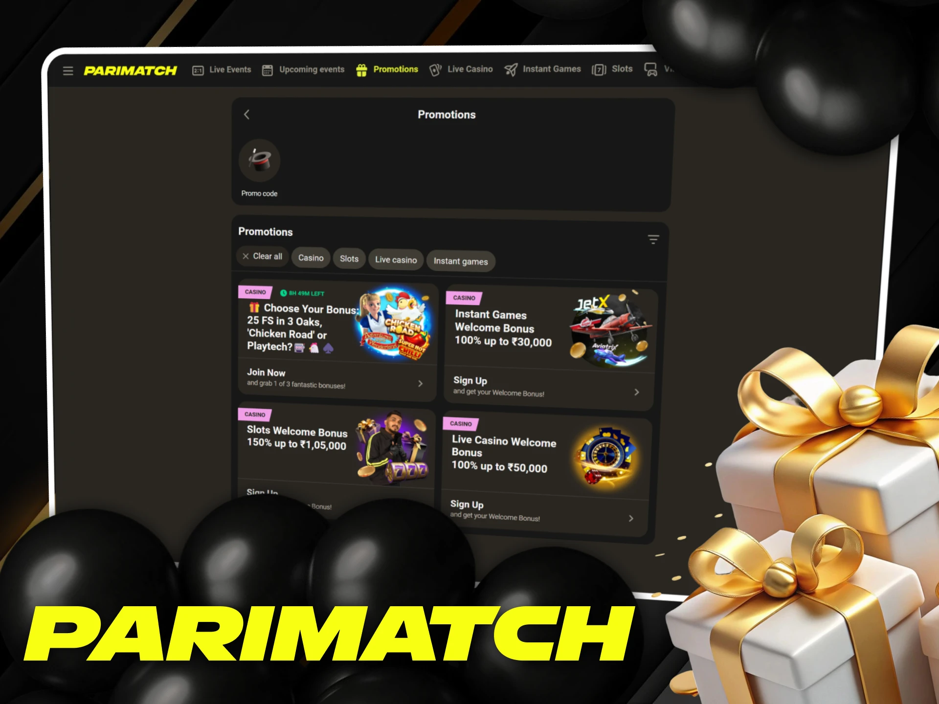 Sparkling New Year’s Roll bonus for Parimatch in India.