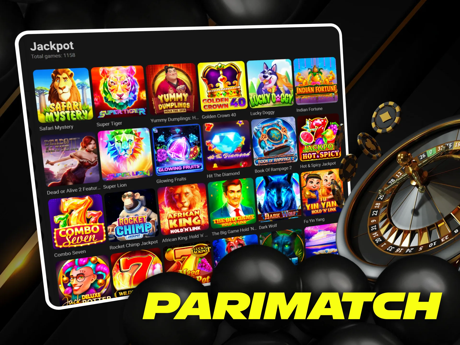 Choose the best slots to play the jackpot at Parimatch.