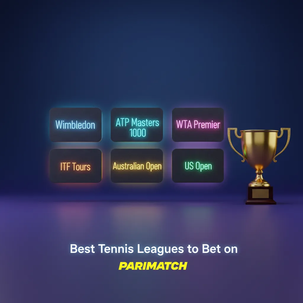 Parimatch Tier 2 tennis: Australian Open, Roland-Garros, Wimbledon, US Open, ATP/WTA, Davis Cup, BJK Cup.