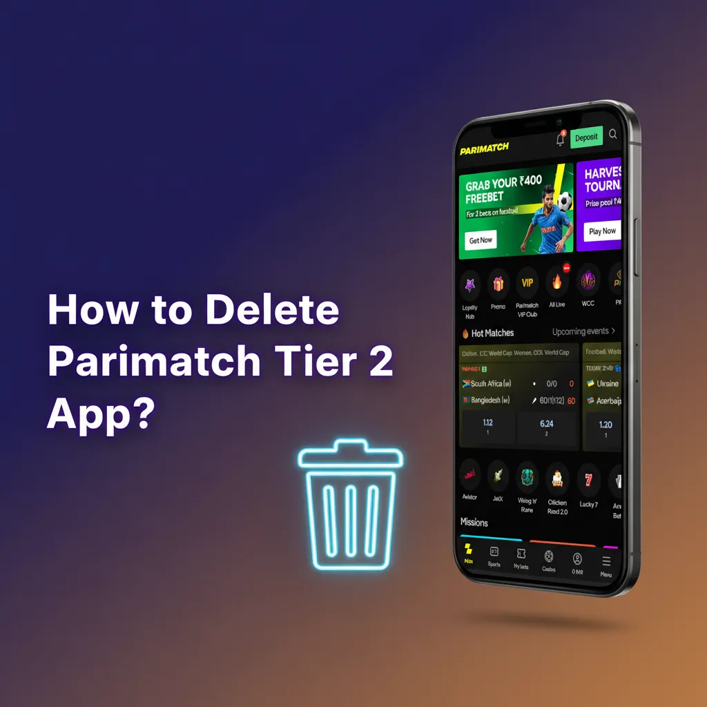 Delete Parimatch Tier 2 app: Android long-press icon > Uninstall, confirm. iOS PWA long-press > Remove App. Reinstall later.”
                                        >

    <script type=