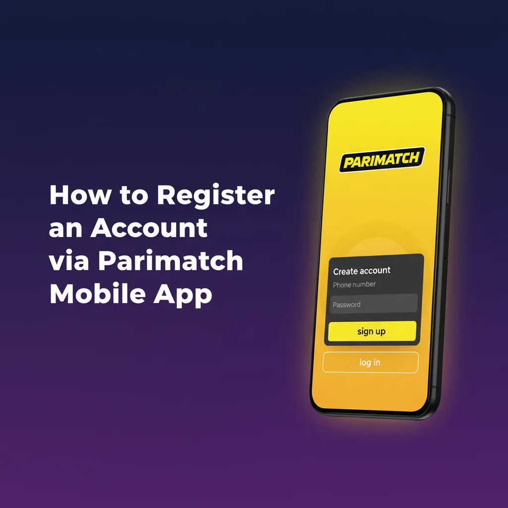 Parimatch mobile app sign-up flow on phone: tap Sign Up, enter info, verify OTP/email, deposit, complete KYC.