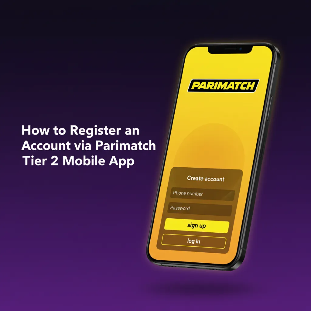 Parimatch Tier 2 app signup guide: Tap Sign Up, enter phone/email, set password, choose INR, accept terms, verify OTP/email.