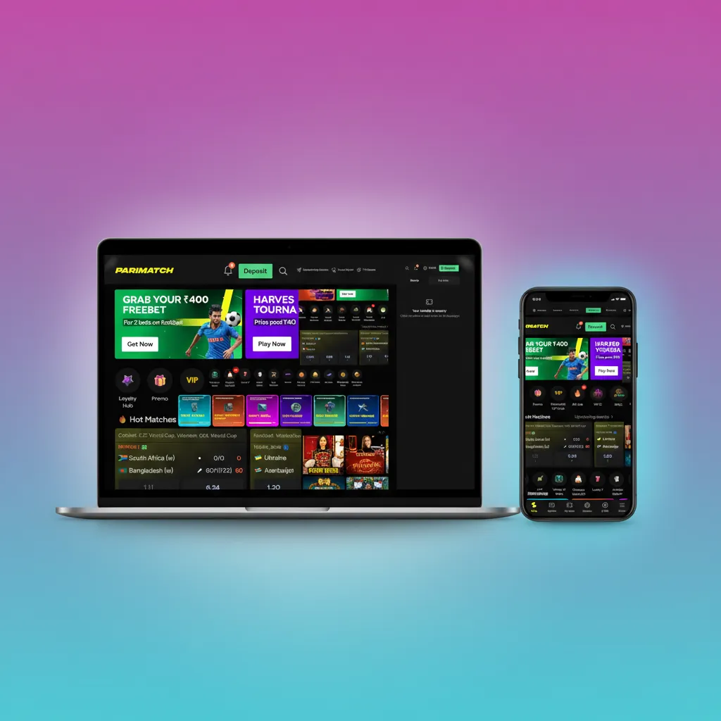 Parimatch India homepage: clean UI with top bar—Sports, Live, Casino, Live Casino, eSports—and quick links to IPL, ISL, PKL.