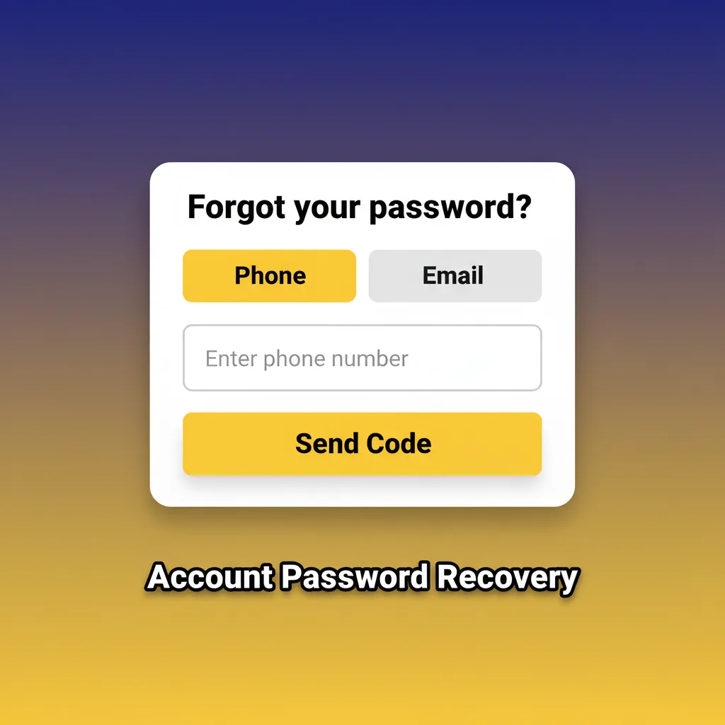 Account password recovery guide: Forgot password, choose email/mobile, verify OTP/link, set new password, enable 2FA.