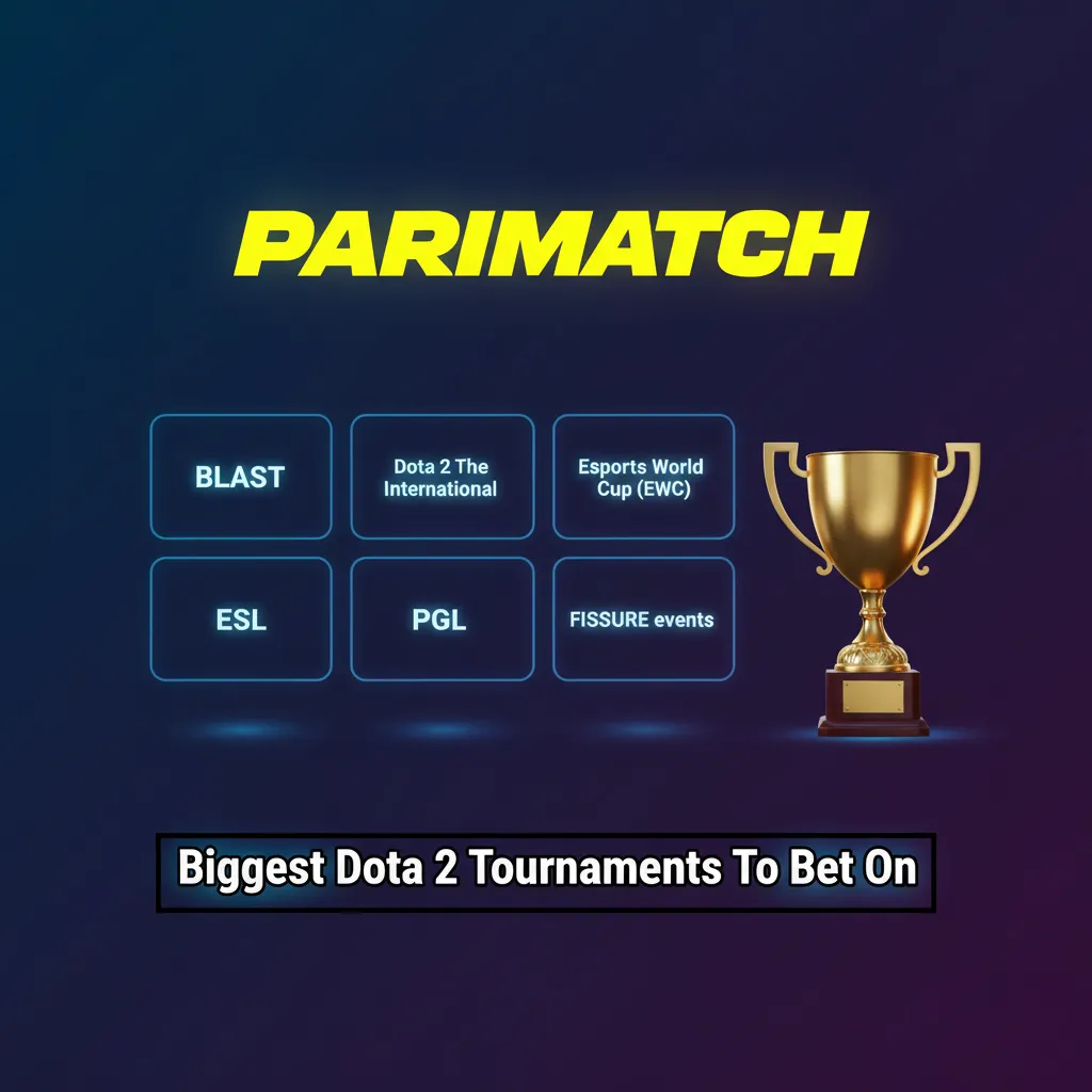 Banner of top Dota 2 tournaments for betting: TI, BLAST, ESL, EWC, PGL, FISSURE; IST times for South Asia qualifiers.