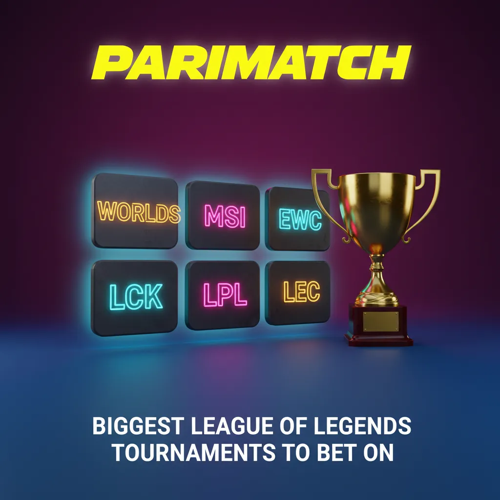 Top League of Legends tournaments for betting: Worlds, MSI, EWC, LCK, LPL, LEC.