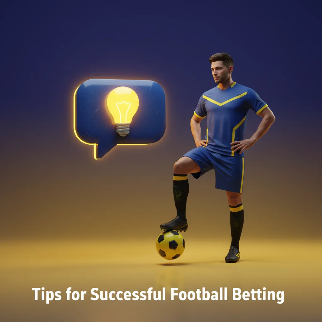 Infographic of football betting tips: study form, injuries, venue, weather, motivation, bankroll, line-ups; bet responsibly.