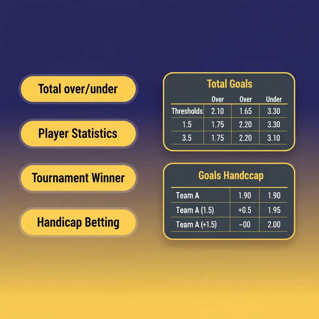 Types of Bets: Single (one pick), Express (multi, all must win), System (some can lose). Mix markets and sports.