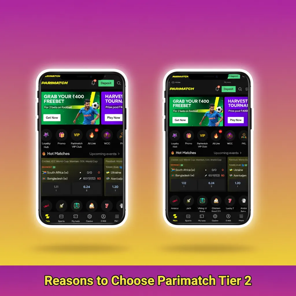Parimatch Tier 2 banner: India-ready betting, strong odds, fast UPI, cricket, kabaddi, top casinos, responsible tools.