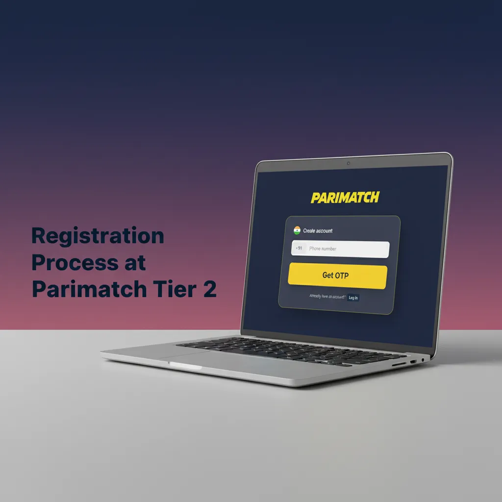 Parimatch Tier 2 registration: tap Sign Up, choose email or mobile, enter details, verify OTP/email, set limits