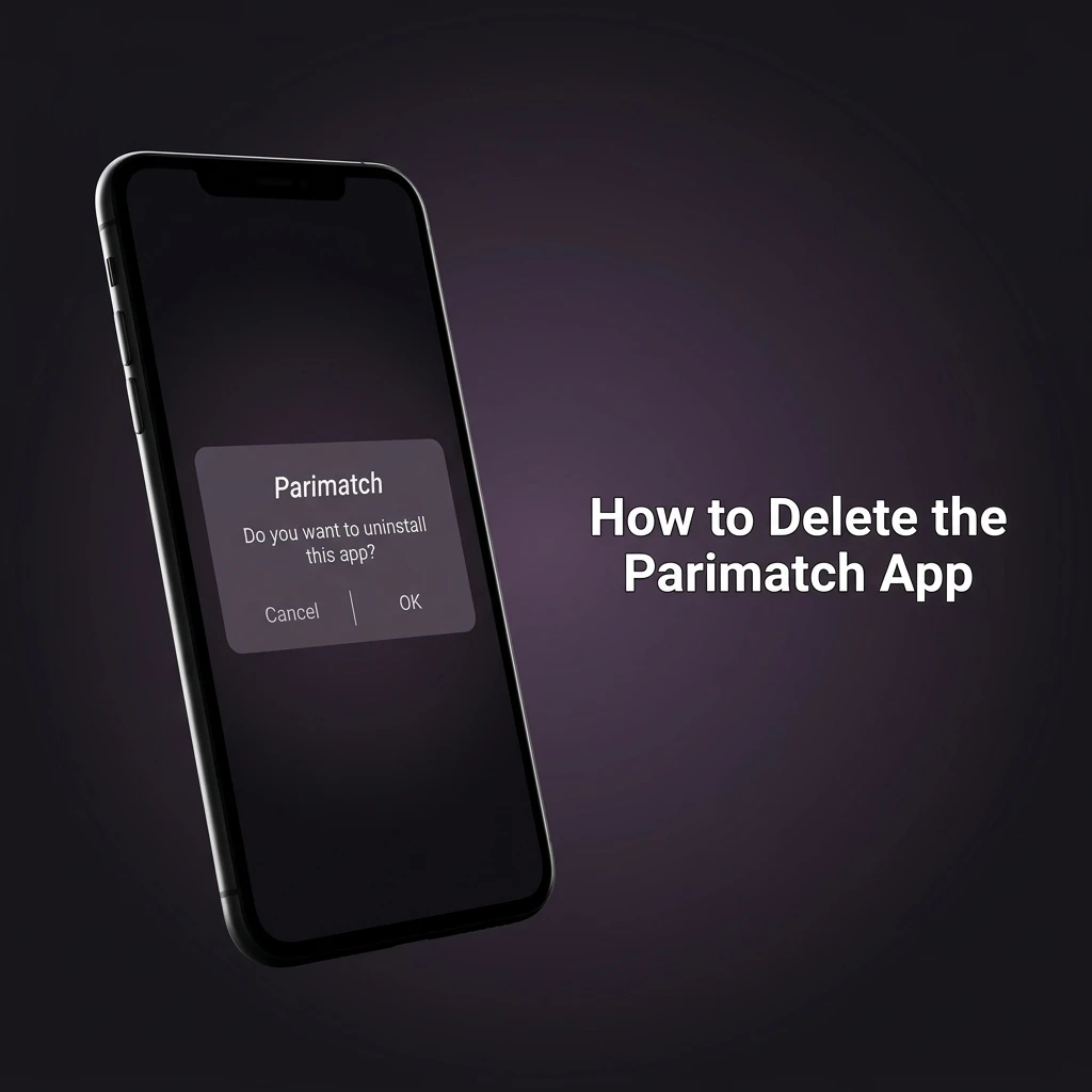 Steps to delete Parimatch app on Android and iOS devices by uninstalling or removing the app icon