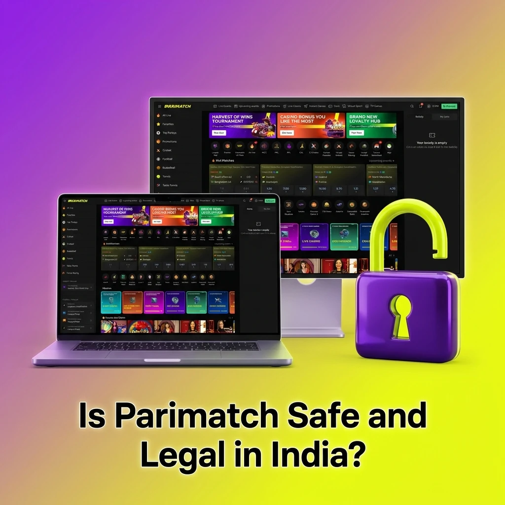Parimatch India safety features showing SSL encryption, Curaçao licence badge, and responsible gaming tools