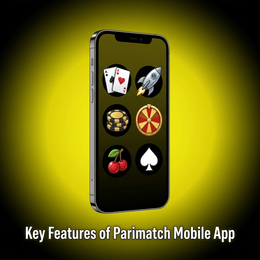 Parimatch mobile app features for Indian players including UPI payments, live betting, casino games and INR support