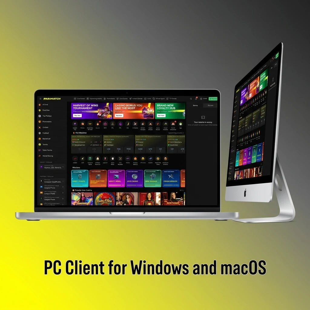 Parimatch website accessible on Windows and macOS via Chrome, Firefox, Edge and Safari browsers without installation