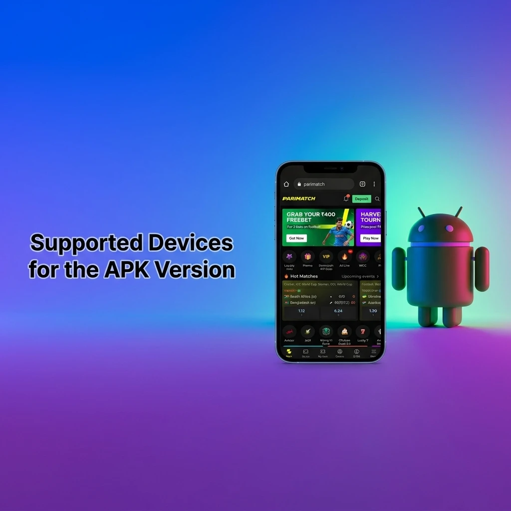 Supported Android devices for APK version including Samsung, Sony, OnePlus, Google Pixel, Xiaomi, and more in India